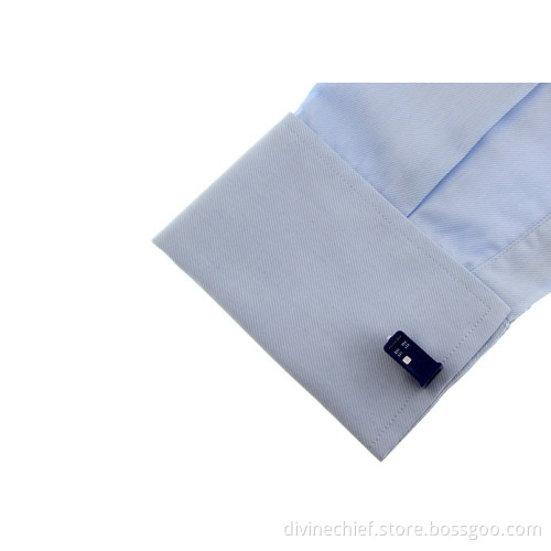 Wholesale Blue Paint Cufflinks Custom Logo Cufflinks